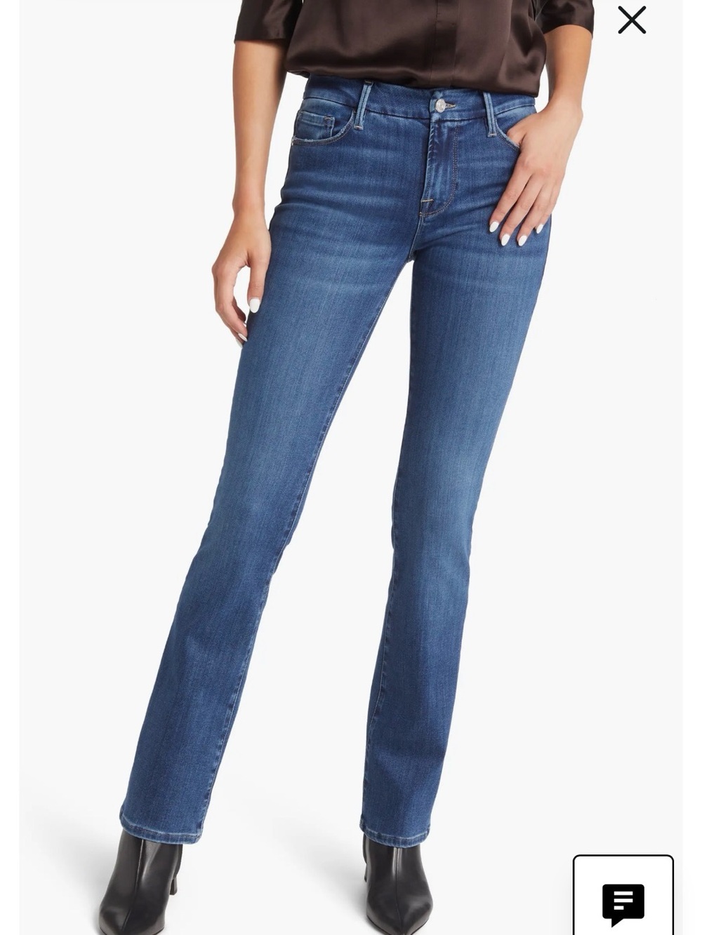 Frame Denim Blue Le Mini Boot Jeans